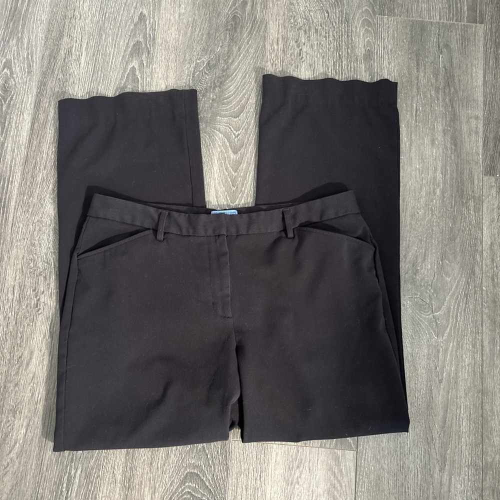 Simply Vera Wang Size 16 Black Wide Leg Slacks Pants